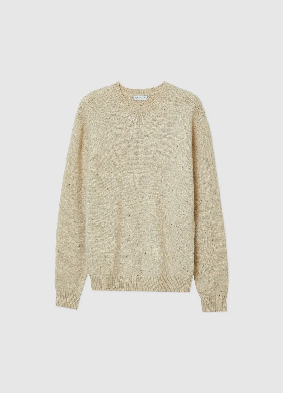 Calliope Pull col rond homme manches longues uni