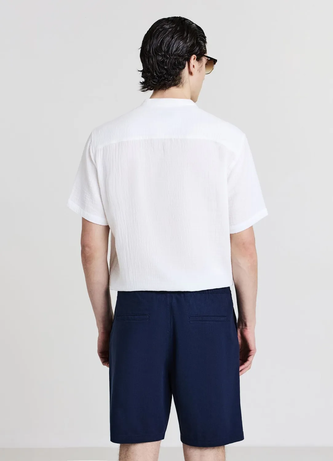 Calliope short jogging homme coton uni cordon