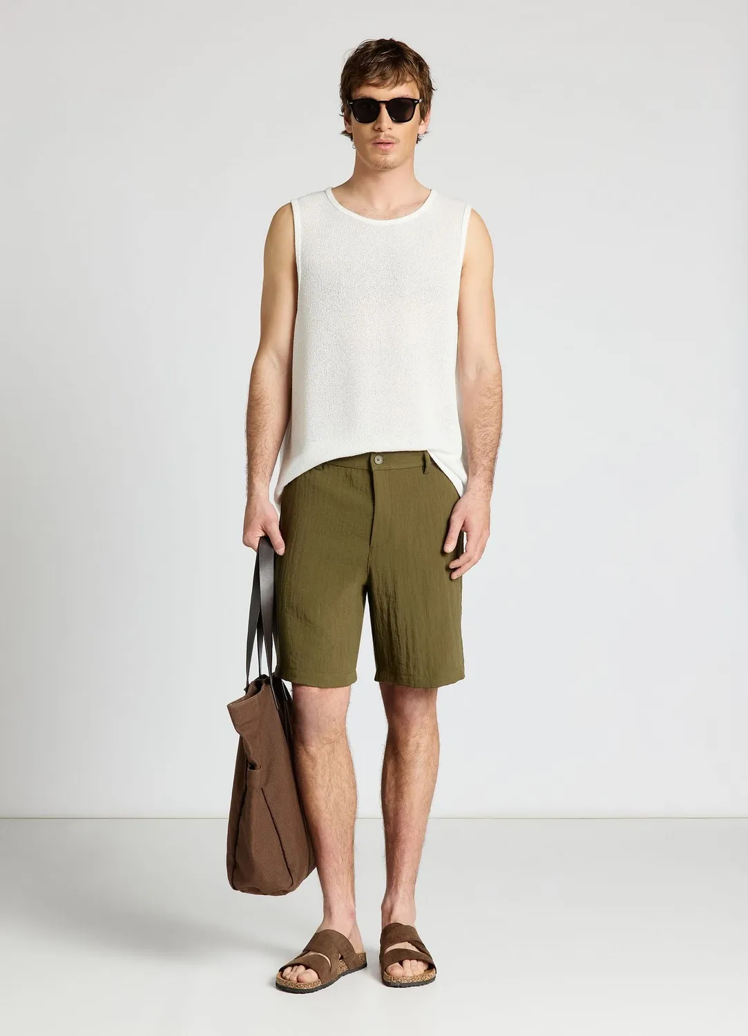 Calliope Short chino homme effet froissé