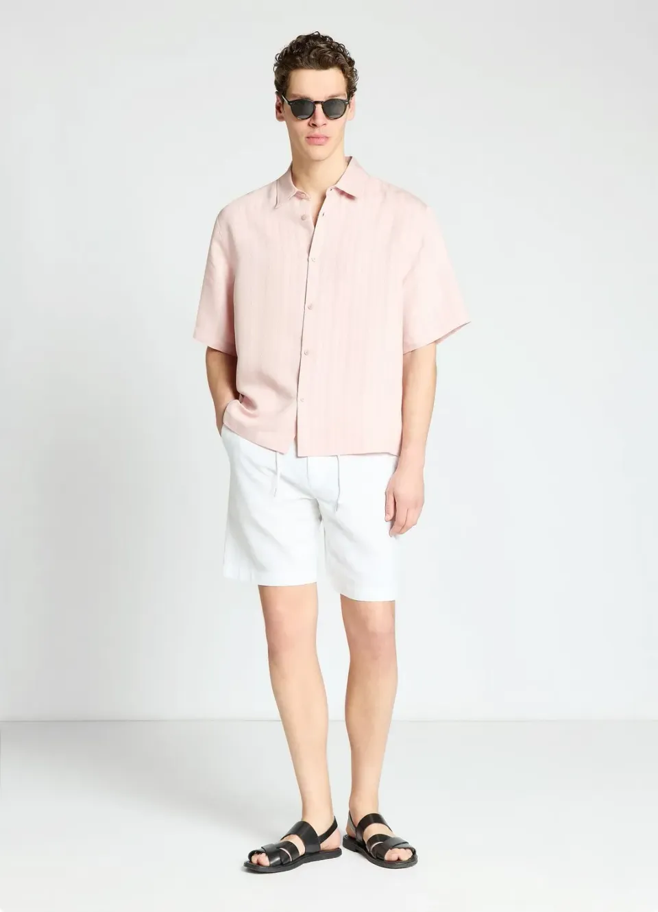 Calliope Bermuda lin bermuda homme cordon grandes tailles