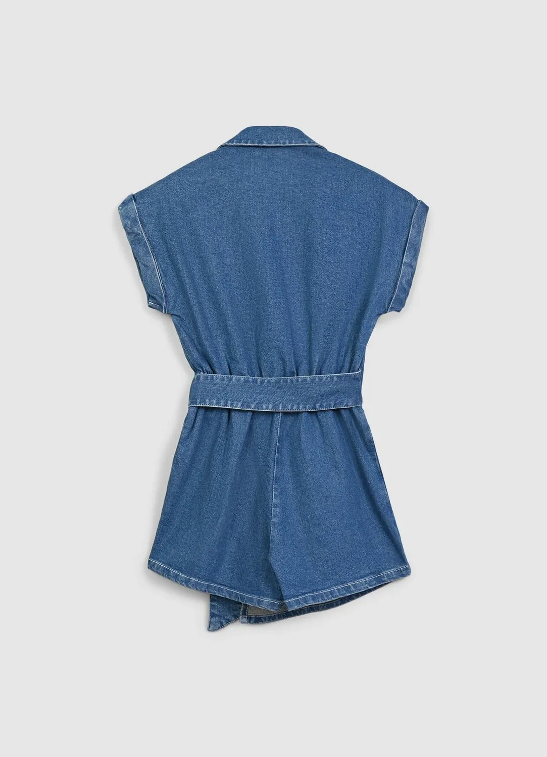 Calliope Combishort Femme Denim Manches Courtes