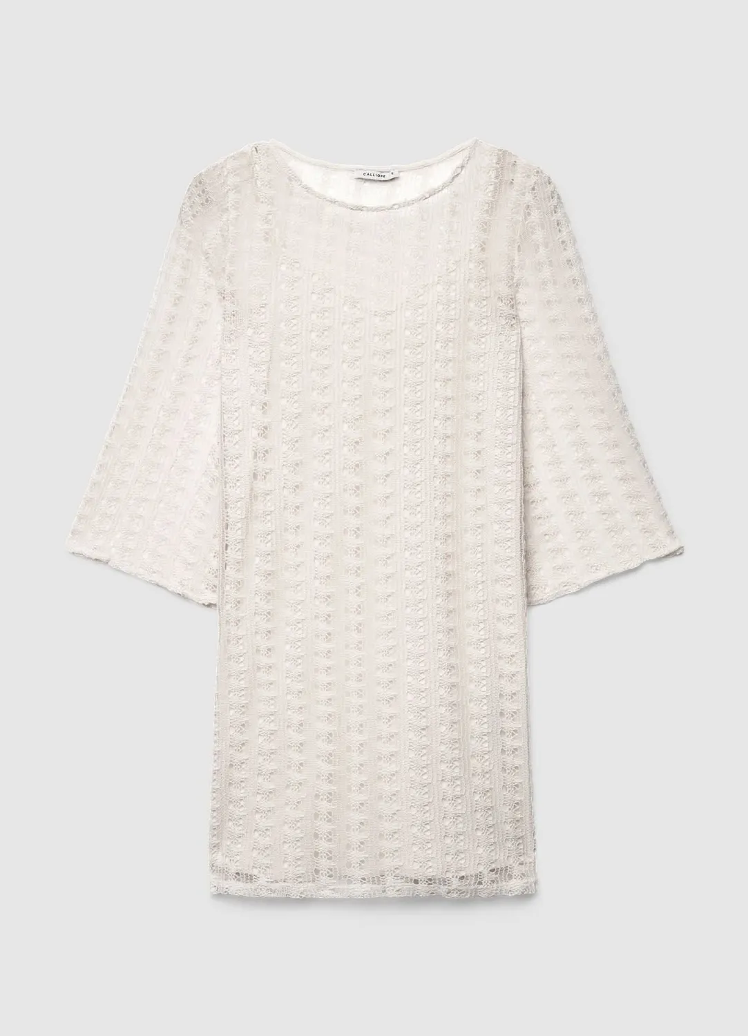 Calliope robe crochet femme mini manches 3/4