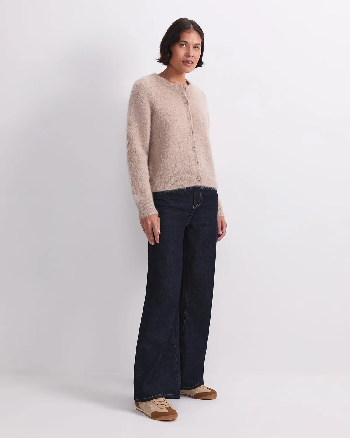Sportscraft Alpaca Cardigan gilet court alpaga boutonné