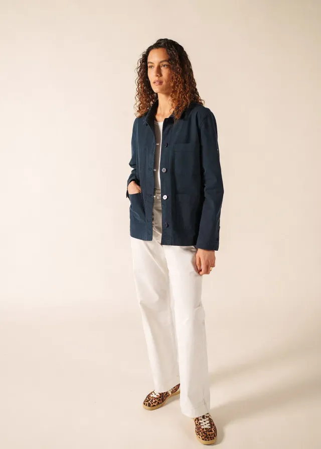 Saint James Alizé veste marine coton stretch