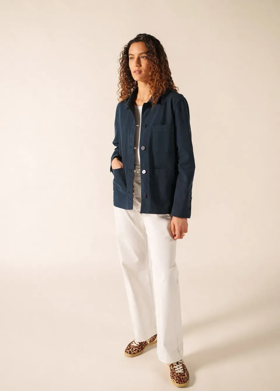 Saint James Alizé veste marine coton stretch