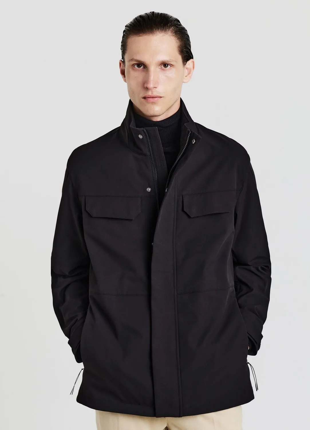 Calliope veste saharienne homme technique col haut zip
