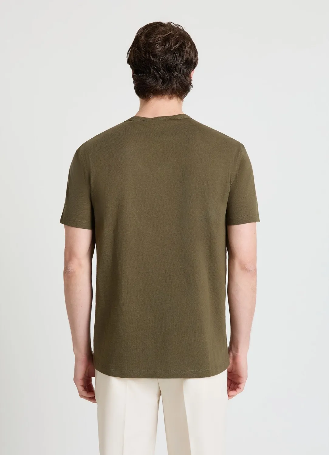 Calliope t-shirt homme henley uni effet flammé