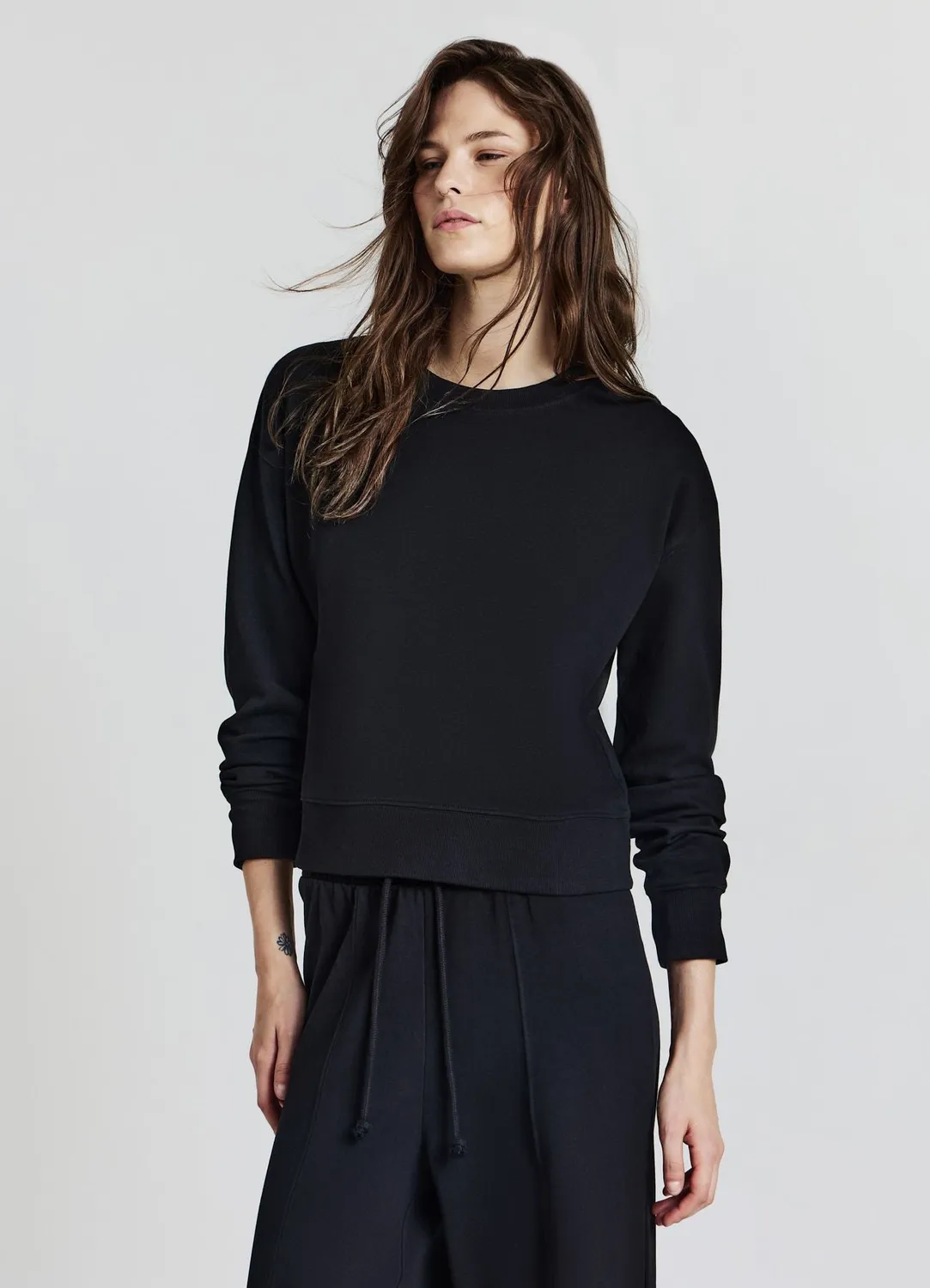 Calliope Basic sweat col rond femme uni