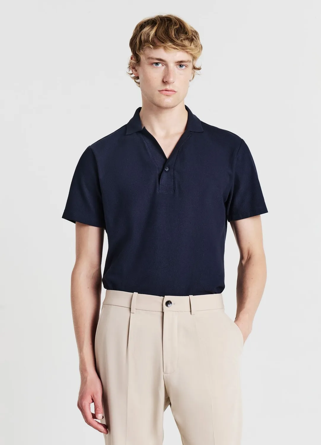 Calliope polo 1 bouton homme coton regular