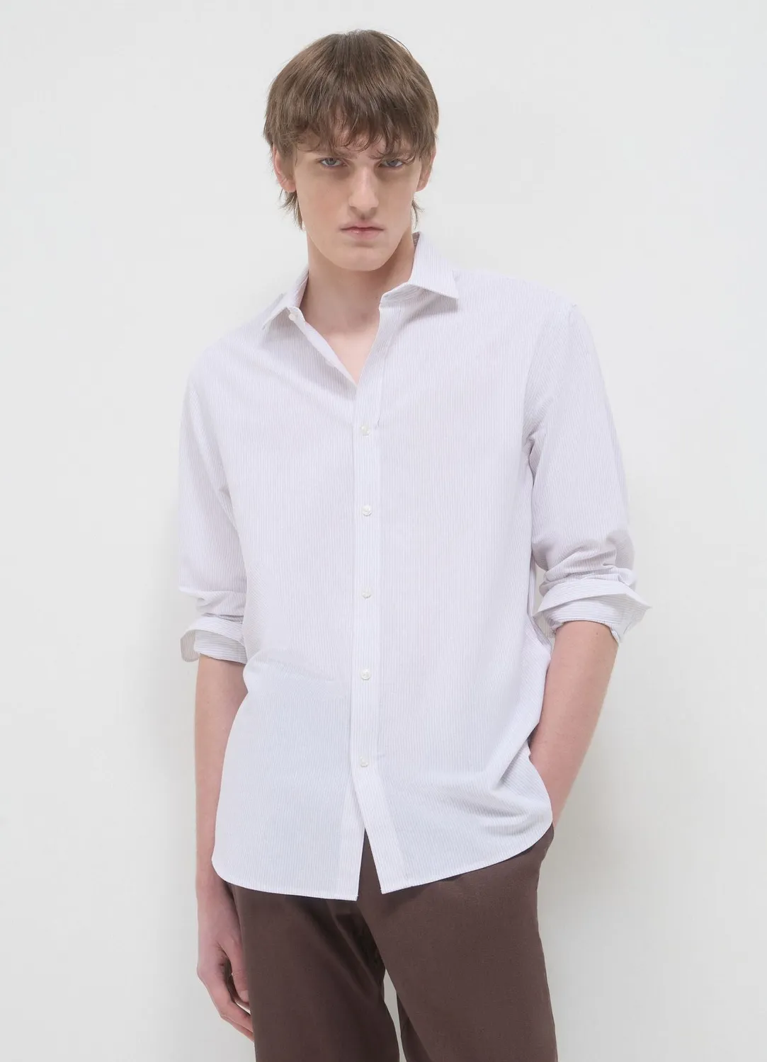 Calliope chemise rayée homme coton manches longues