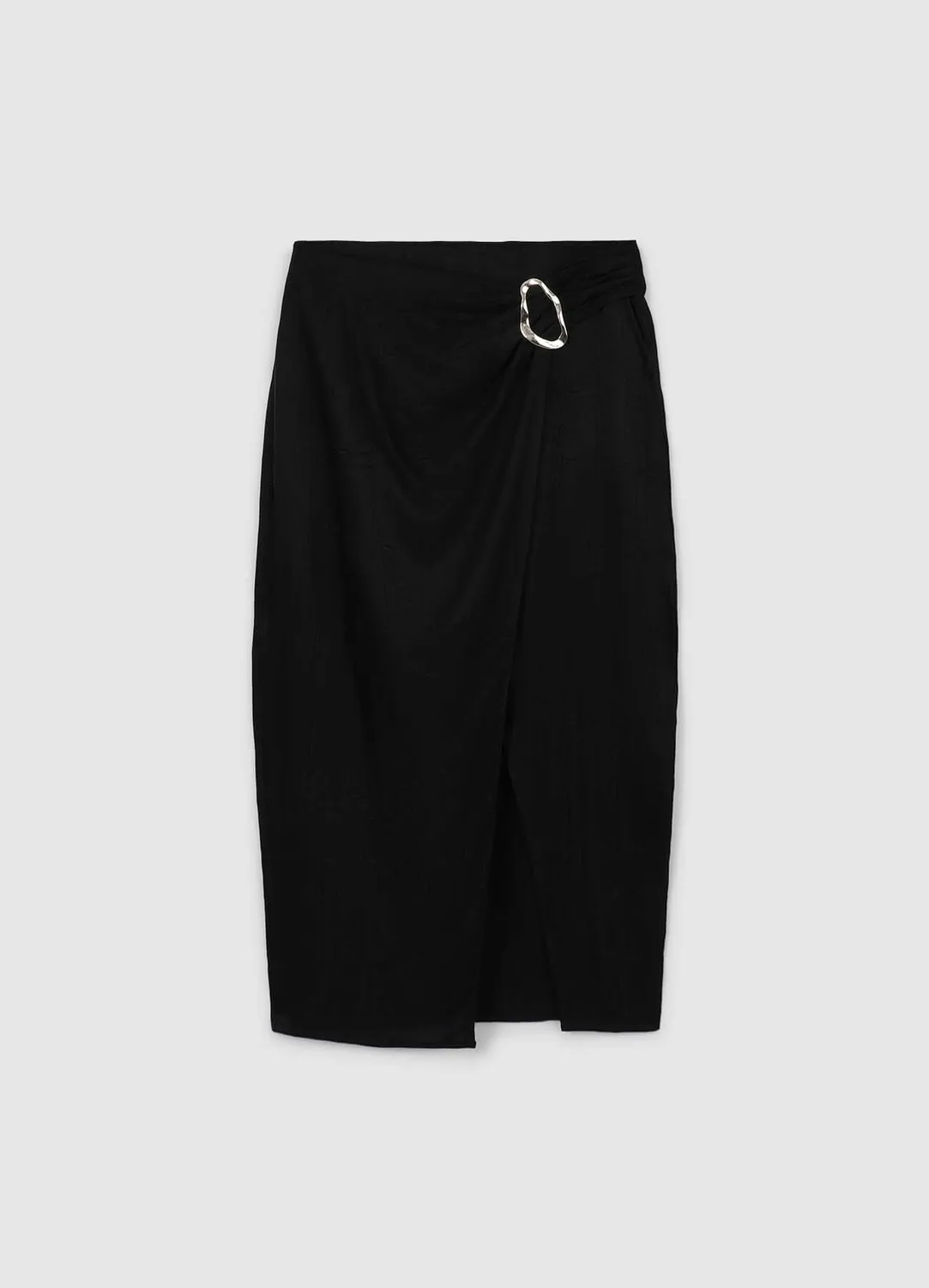 Calliope Jupe midi fendue femme spacco boucle or