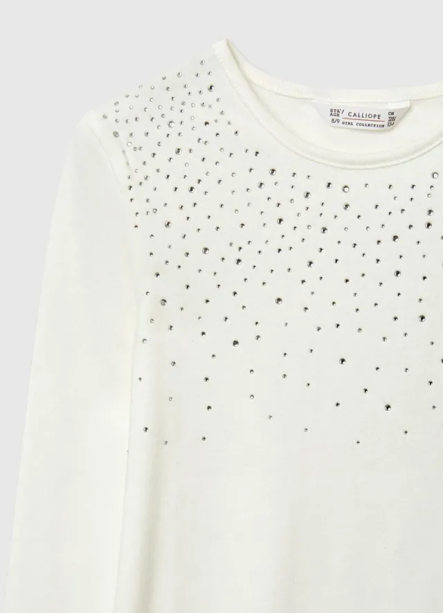 Calliope T-shirt manches longues fille strass