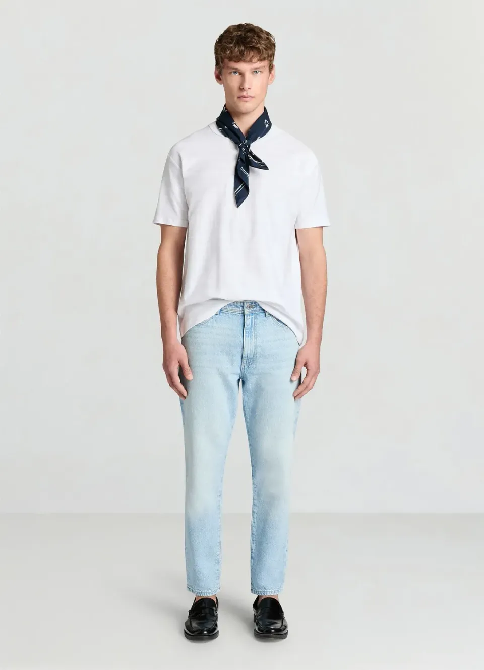 Calliope t-shirt henley homme rayé relief manches courtes