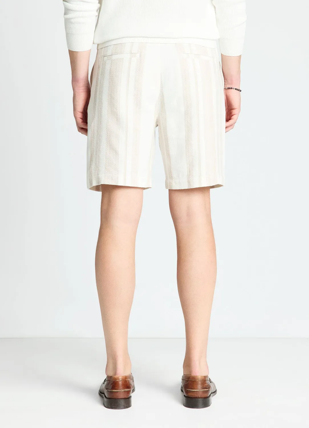 Calliope bermuda homme jacquard rayé élastique