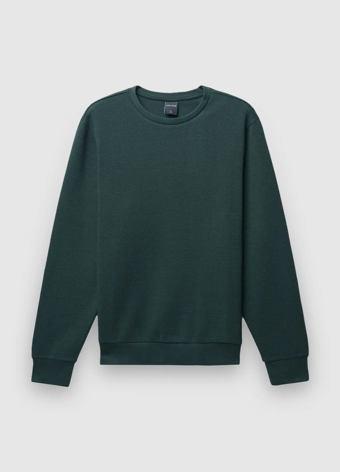 Calliope sweat homme col rond tissu travaillé manches longues