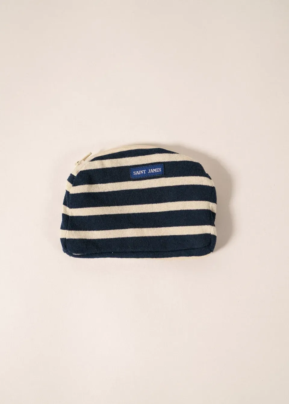 Saint James mini trousse rayée marine écru coton