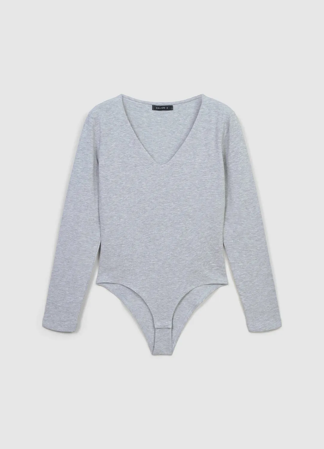 Calliope Body col V femme manches longues ajusté