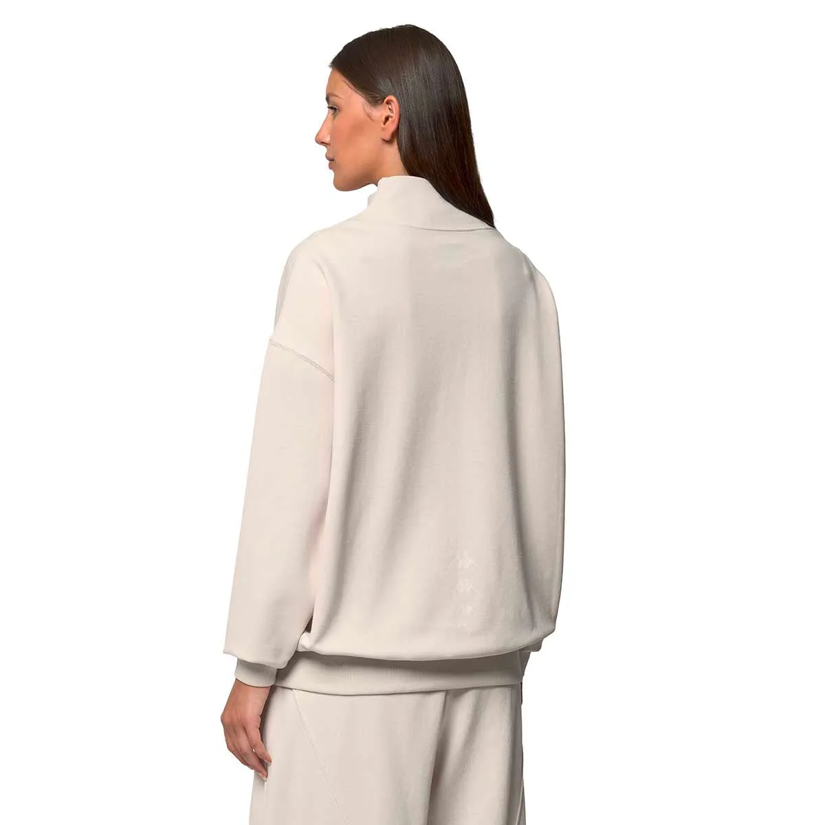 Robe di Kappa Ileria sweat femme beige demi-zip