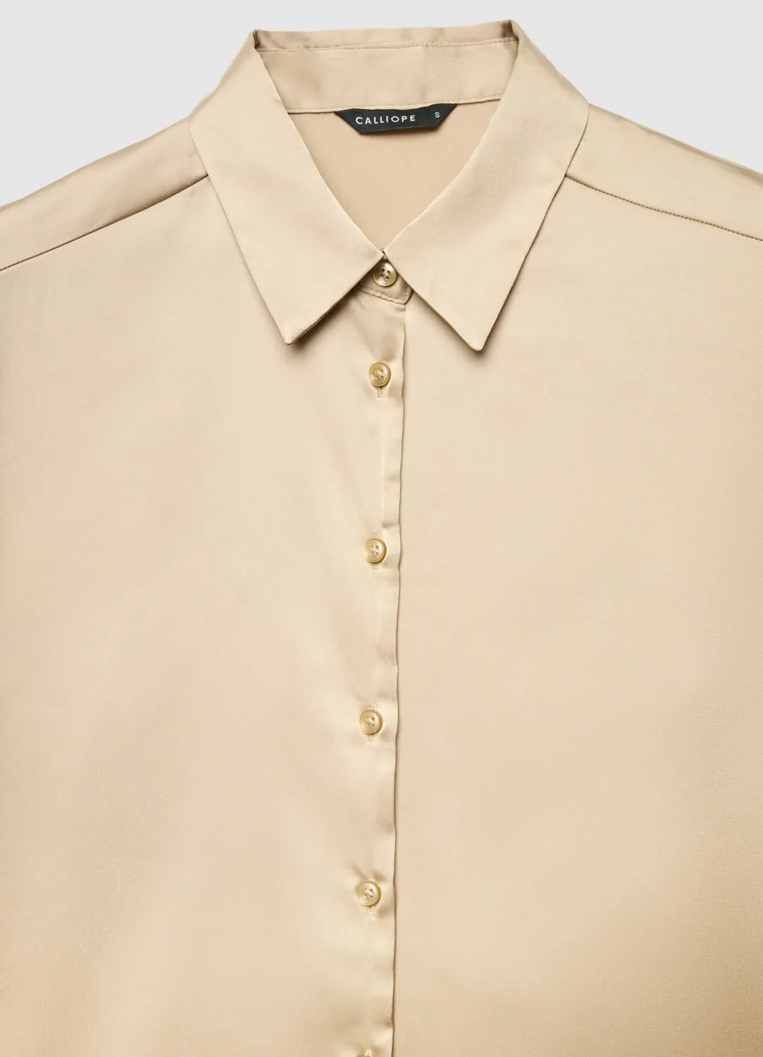 Calliope chemise satinée femme manches longues