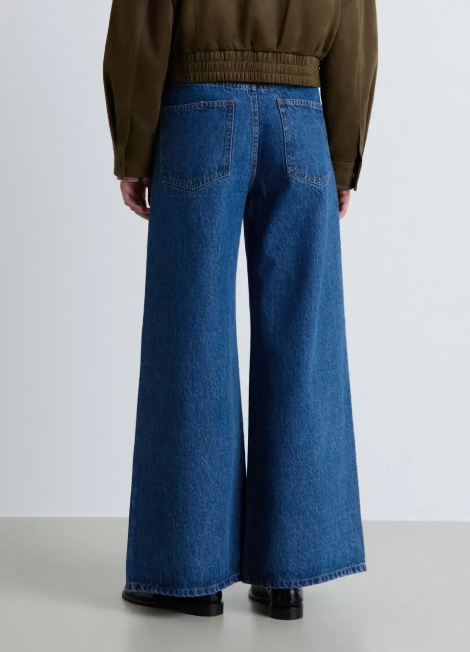 Calliope jean wide leg femme taille haute ceinture