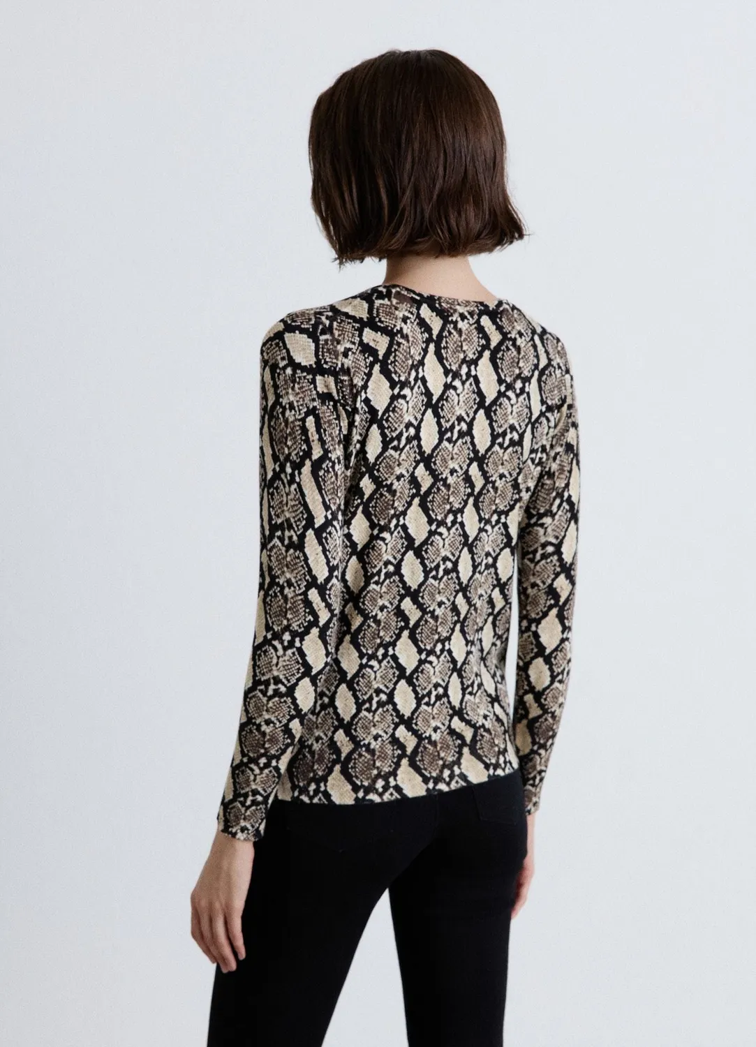 Calliope cardigan imprimé animalier col V femme