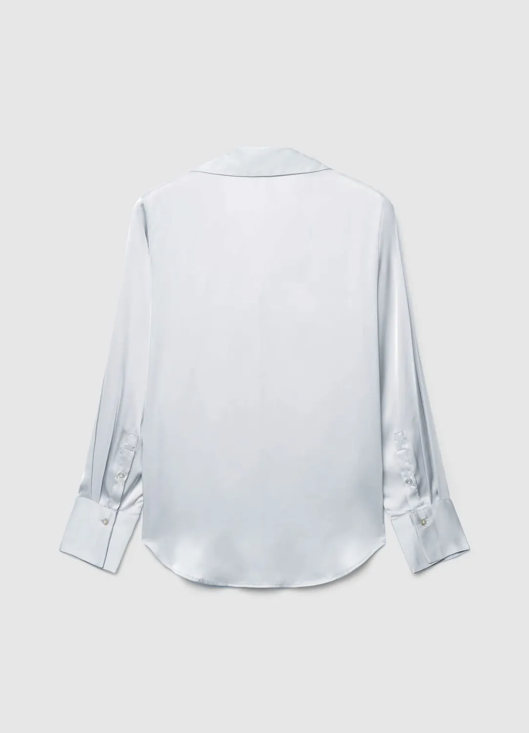 Calliope Scollo V chemise femme satin manches longues