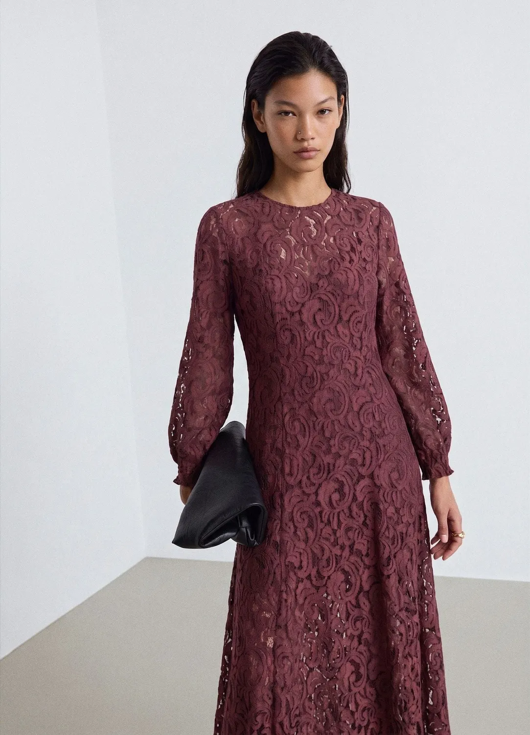 Calliope Atelier robe longue dentelle femme