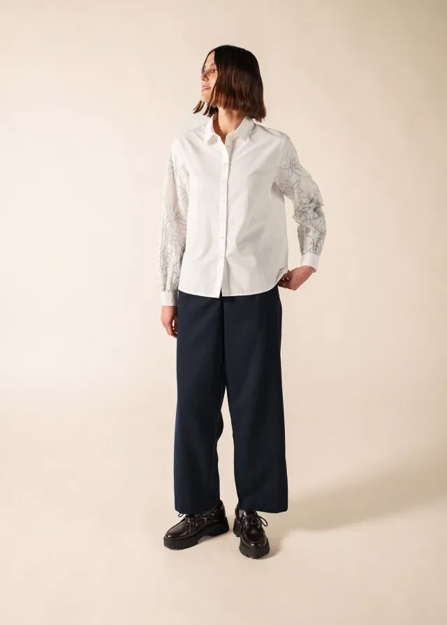 Saint James Florica chemise écume popeline coton