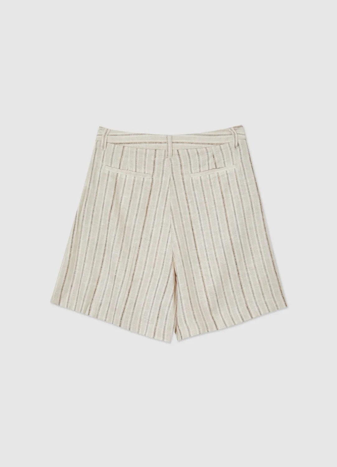 Calliope bermuda rayé luminescent femme lin