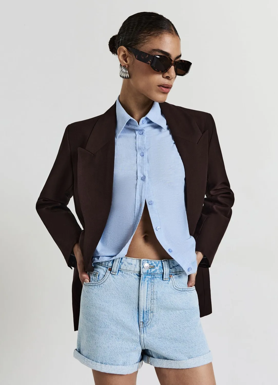 Calliope pantaloncini short mom jean femme denim