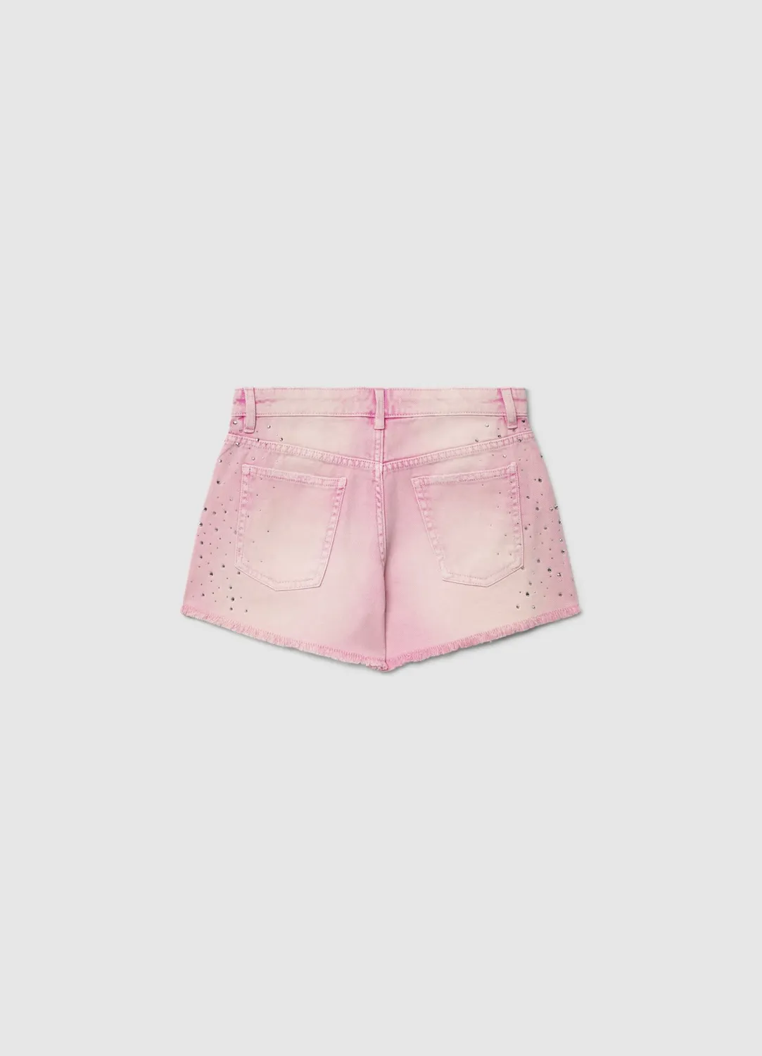 Calliope short jean fille strass délavé