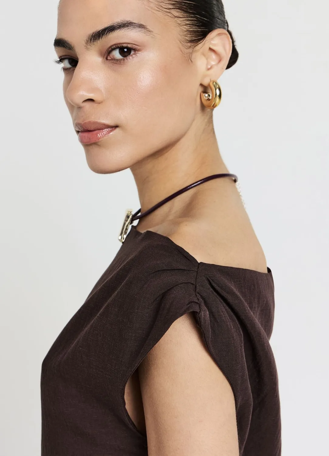 Calliope robe épaule dénudée femme mini