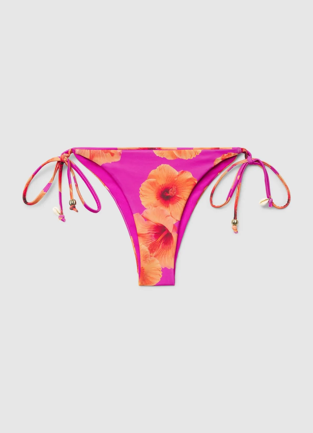 Calliope Slip bikini brésilien femme fleuri lacets