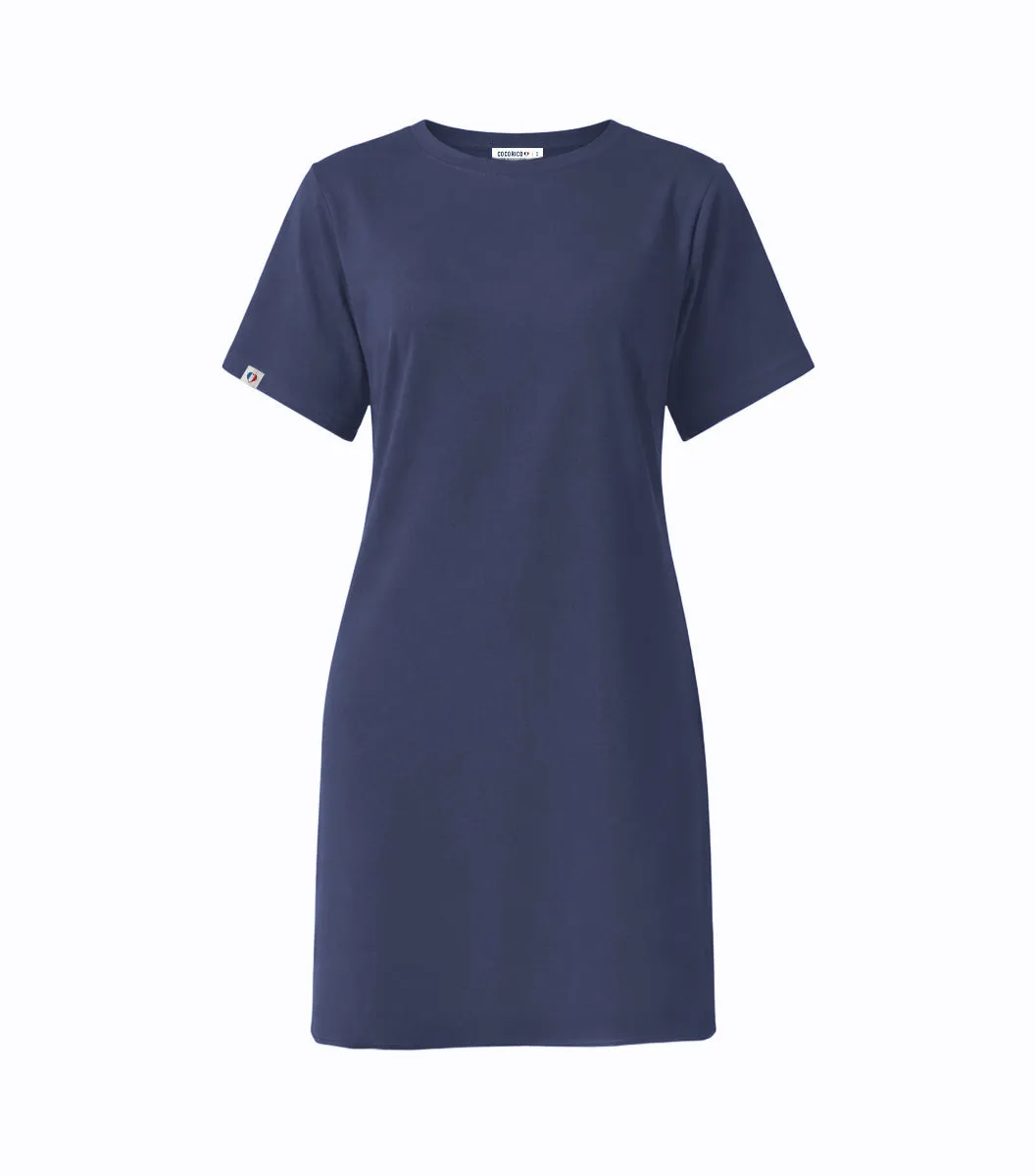 Cocorico Ela robe courte femme bleu jean coton