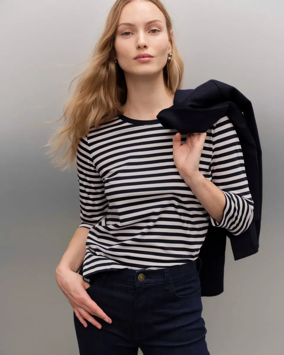 Sportscraft Mercerised tee femme coton manches 3/4
