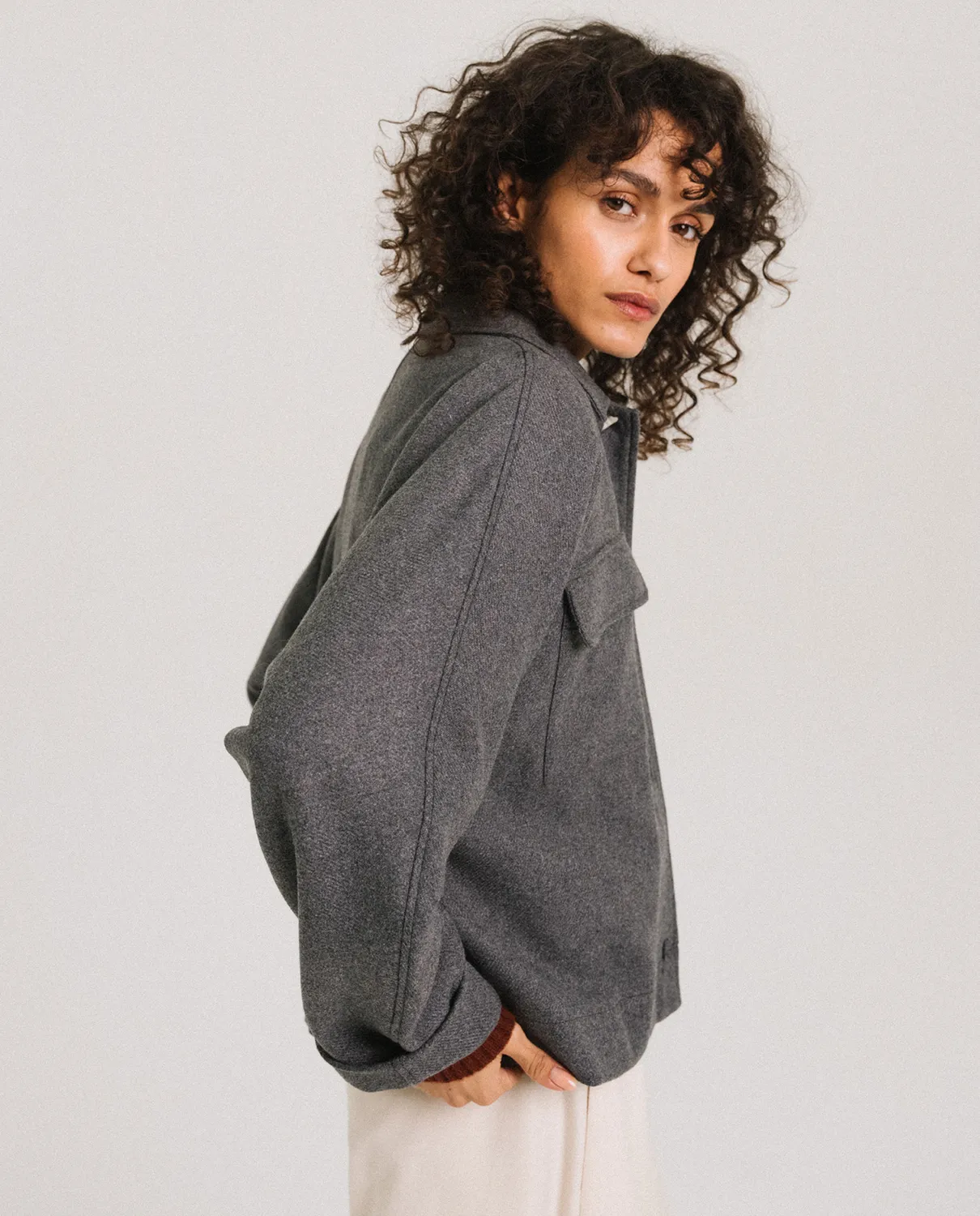 TINSELS FRED FLANELLE veste courte laine