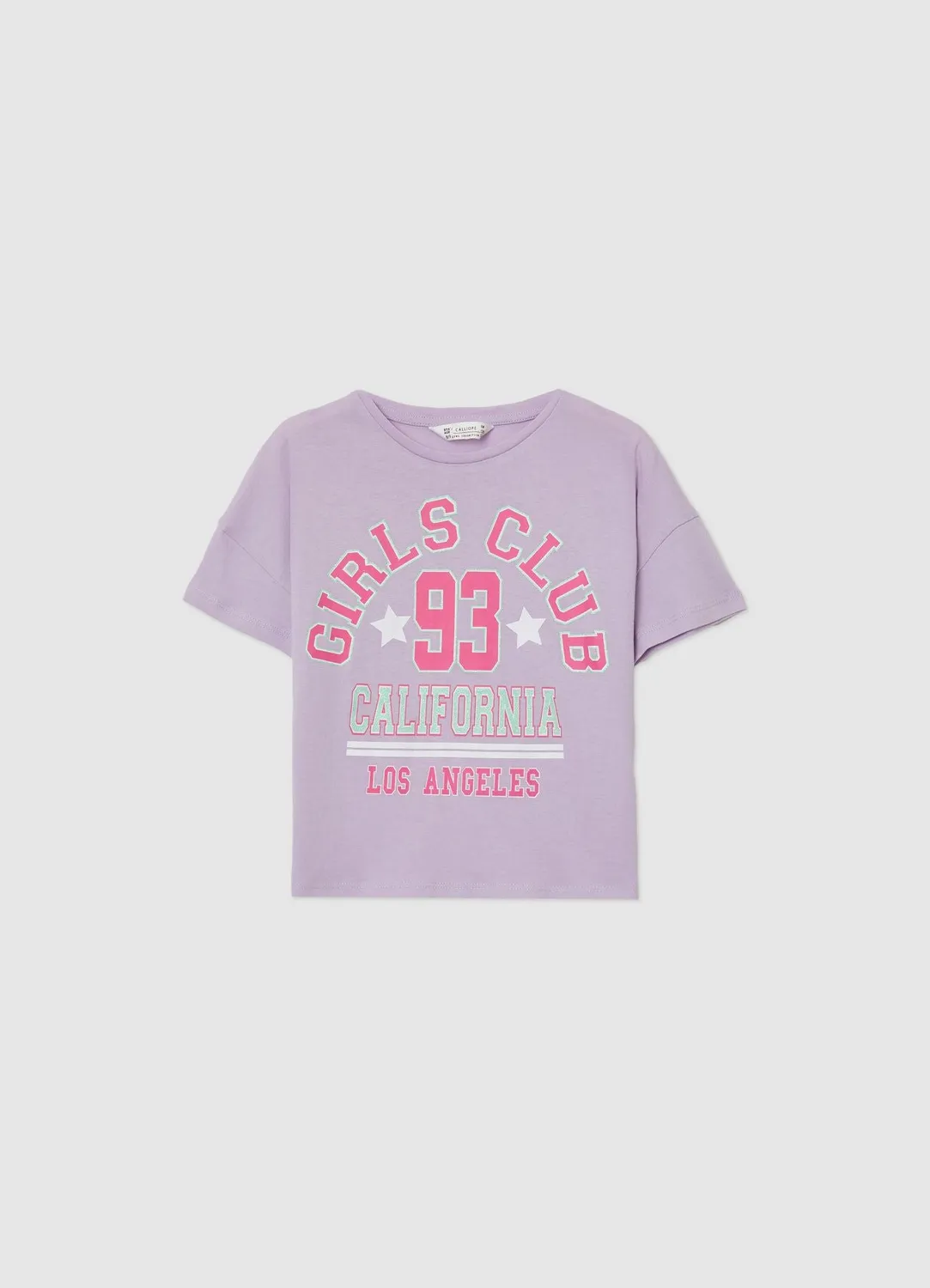 Calliope t-shirt fille coton imprimé manches courtes