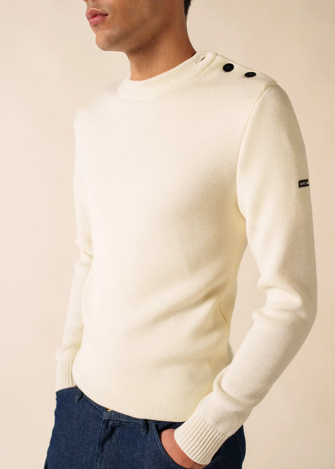 Saint James Rochefort pull marin laine écume