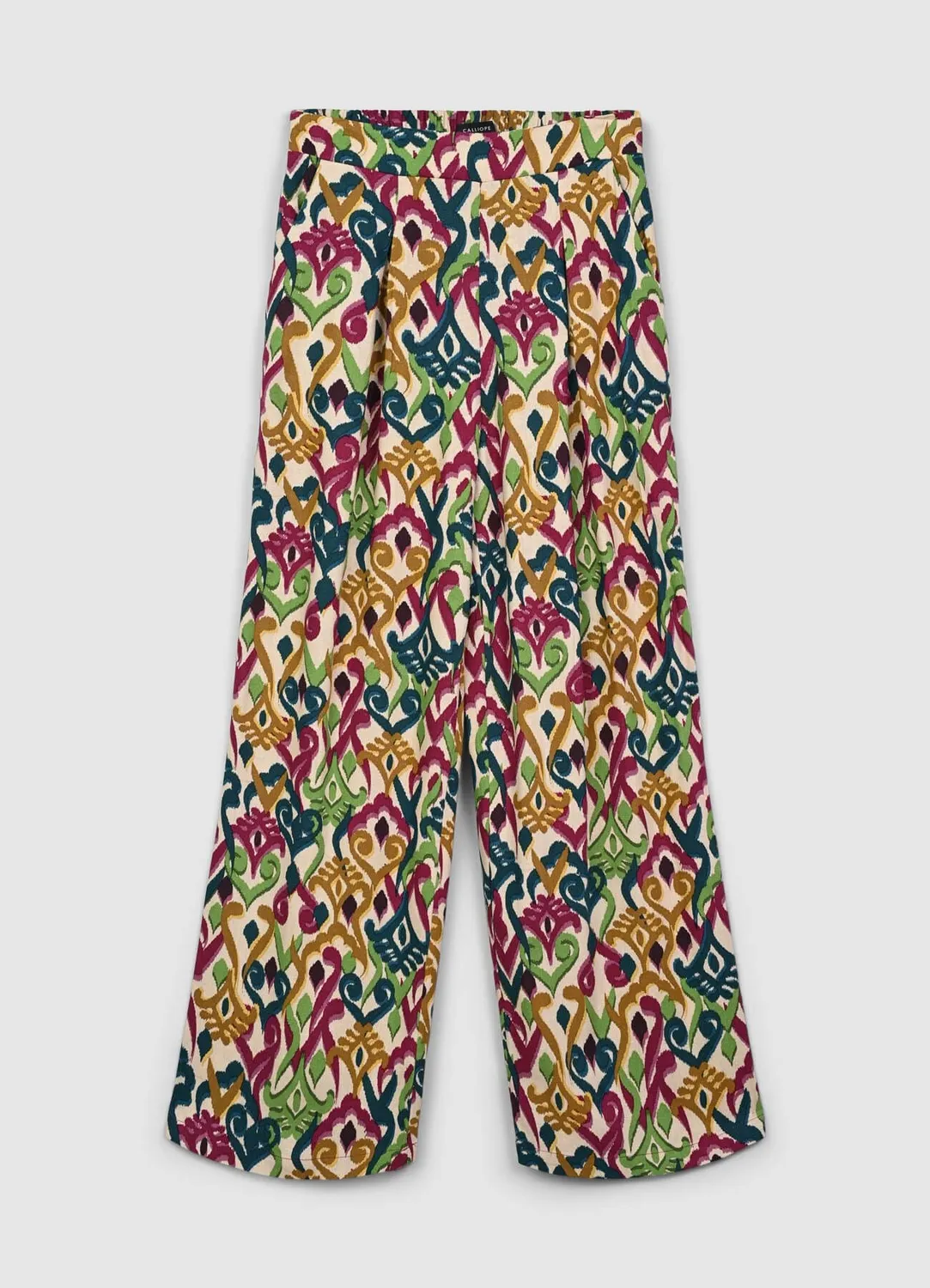 Calliope pantalon palazzo femme à motif élastiqué