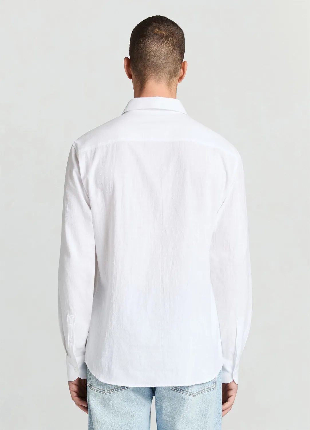 Calliope chemise crêpe coton classique uni