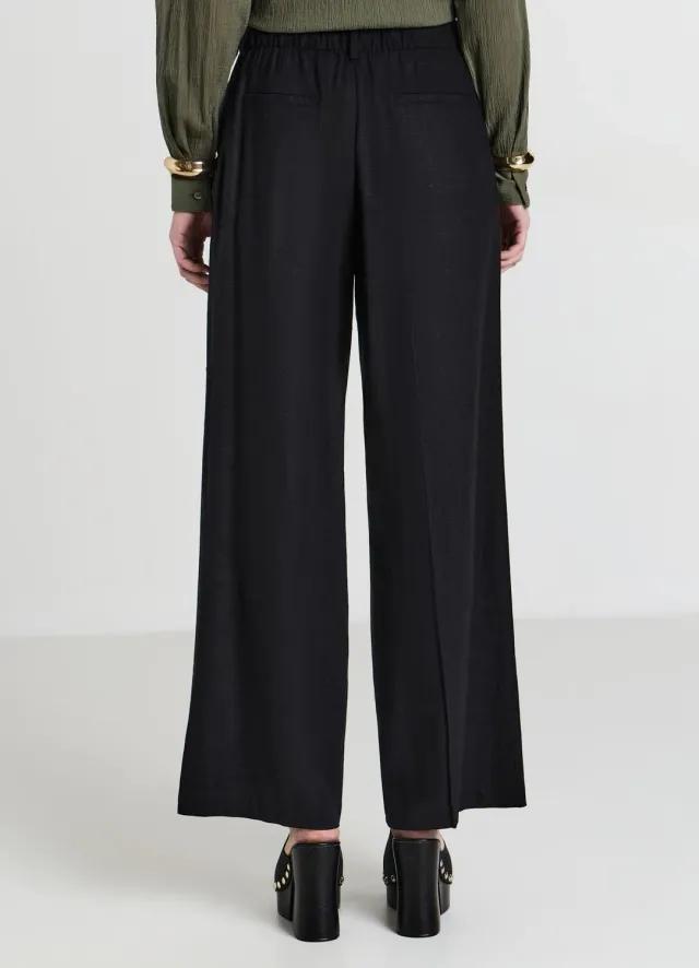 Calliope Pantalon Palazzo Lin Mélangé Femme