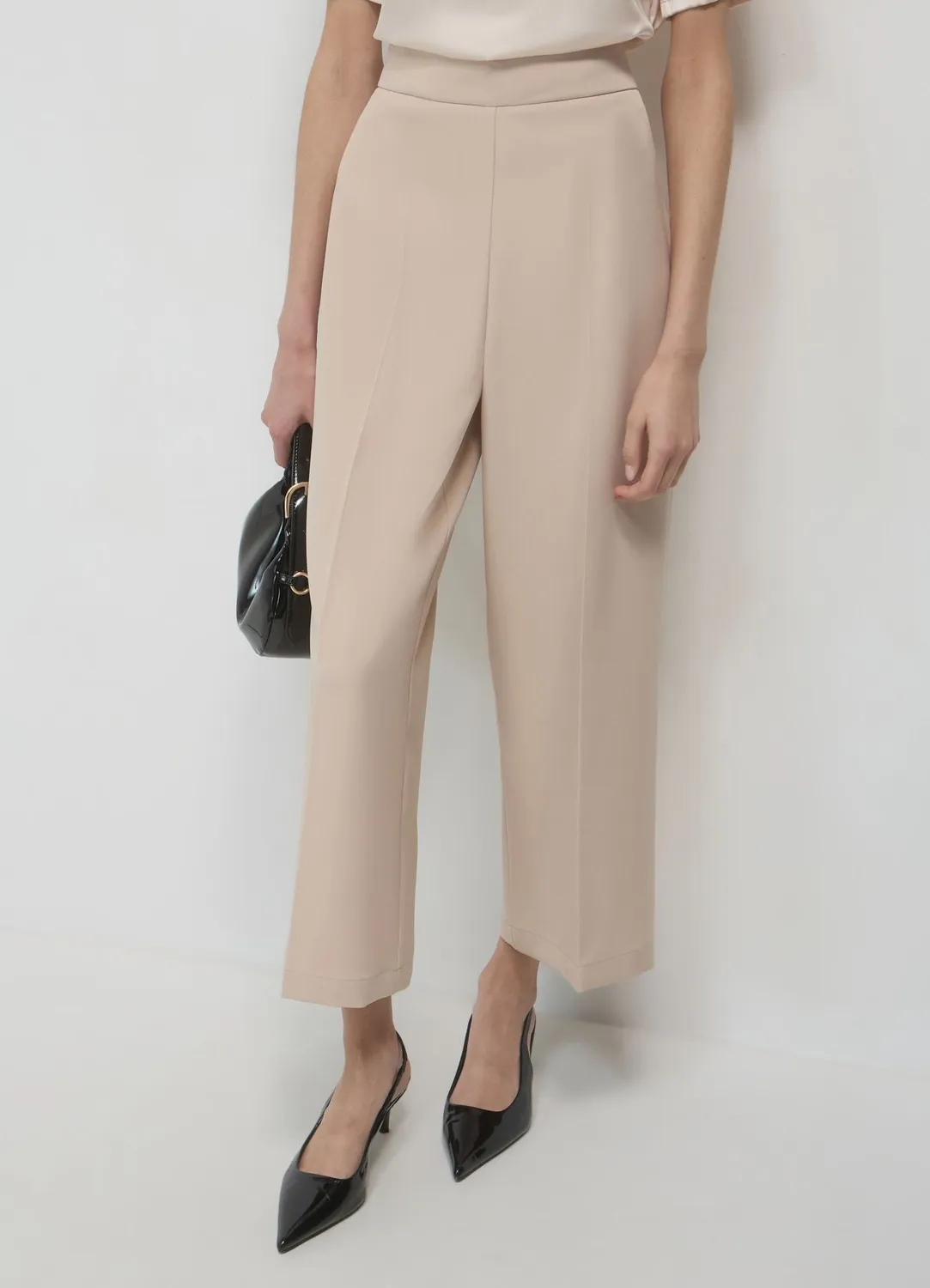 Calliope pantalon palazzo cropped femme uni