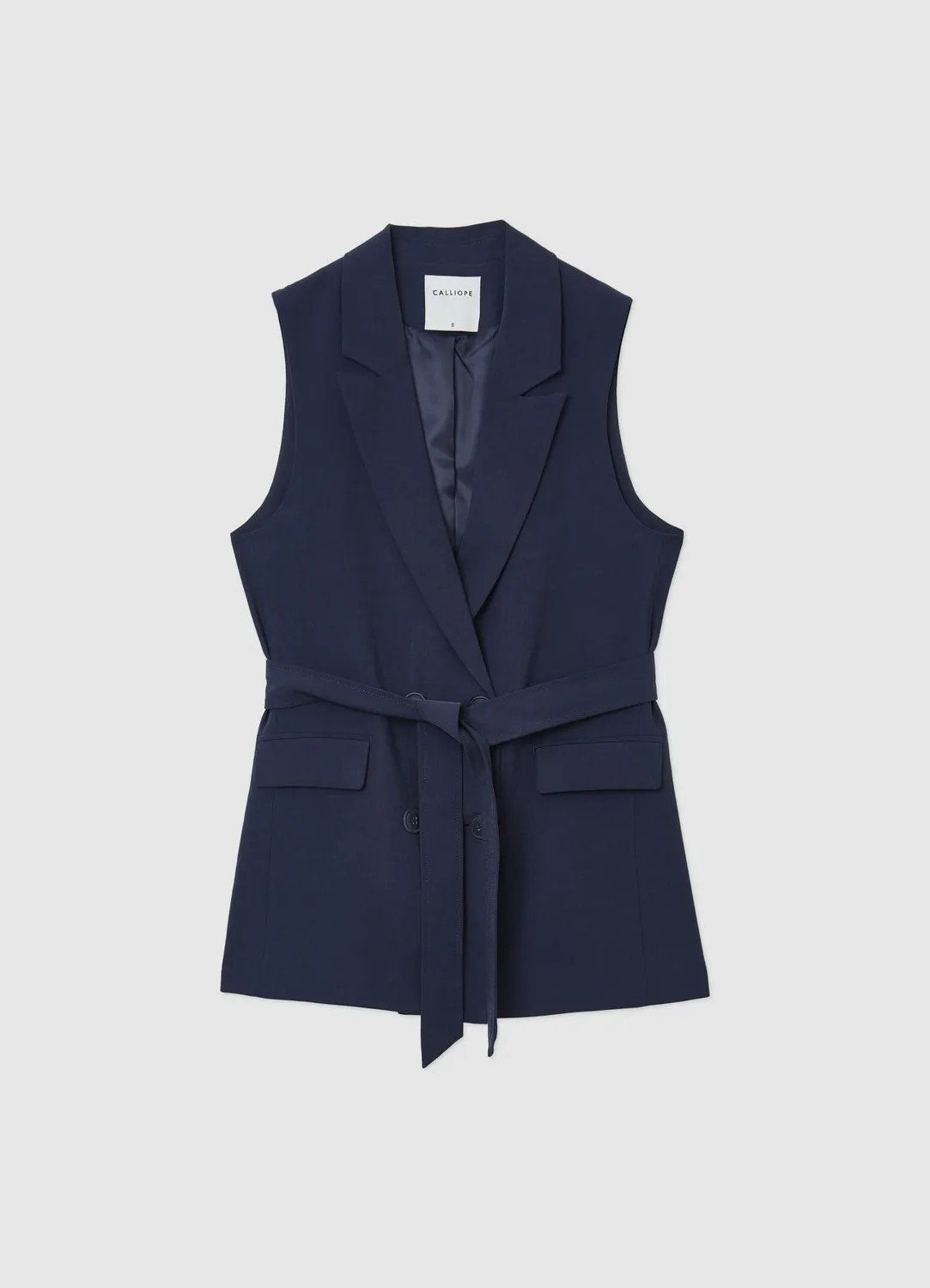 Calliope gilet tailleur femme croisé à ceinture