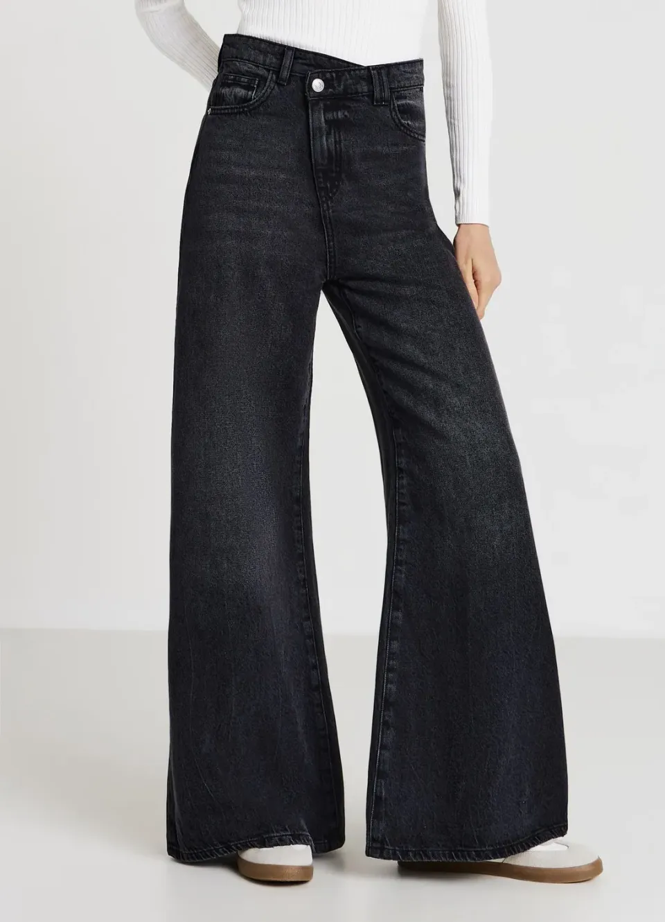 Calliope Wide Leg jean large femme taille haute 5 poches