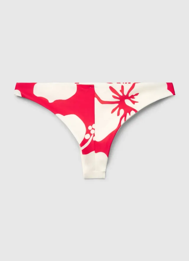 Calliope slip bikini brésilien femme fleuri taille basse