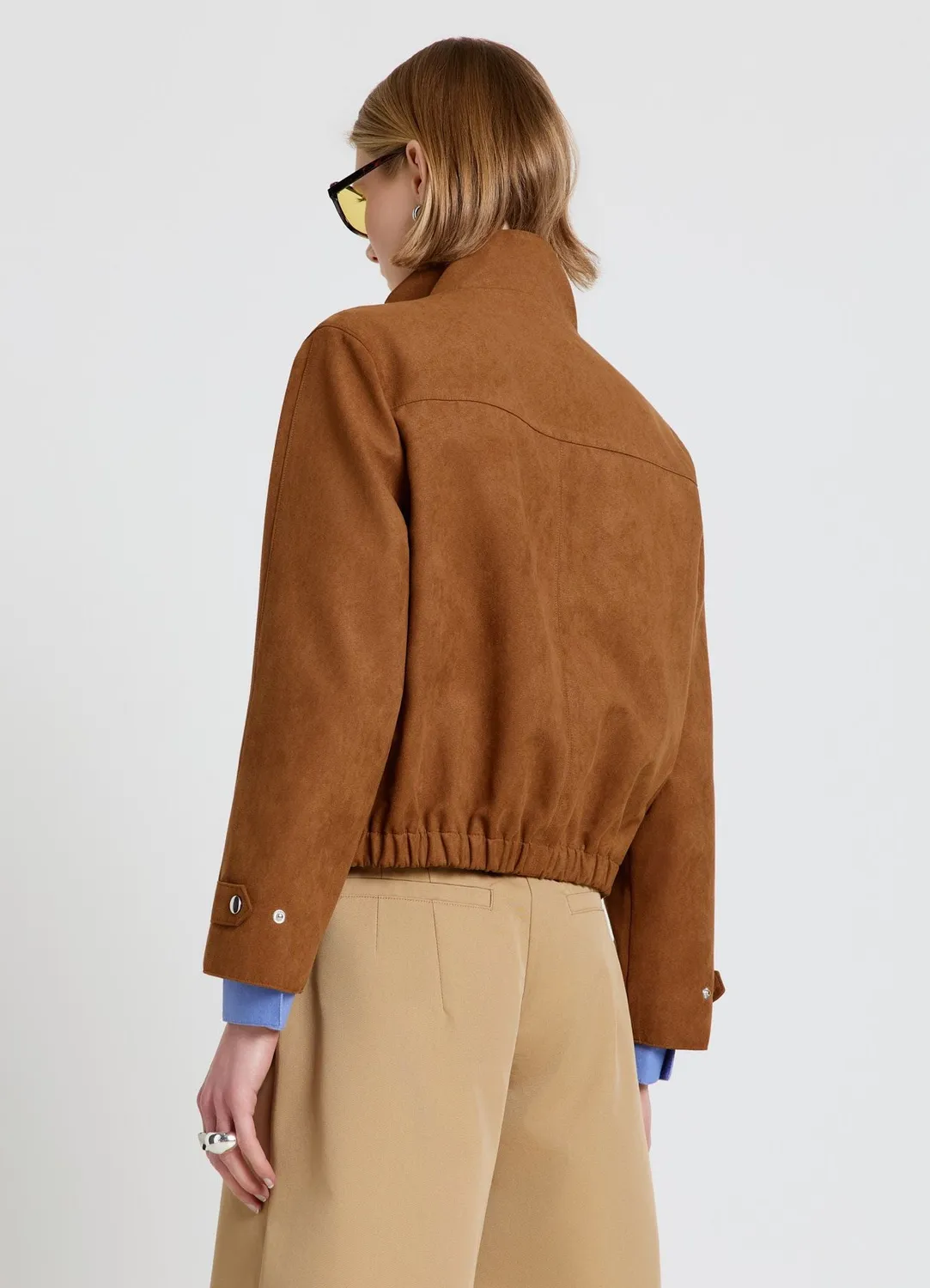 Calliope blouson col montant femme suédine