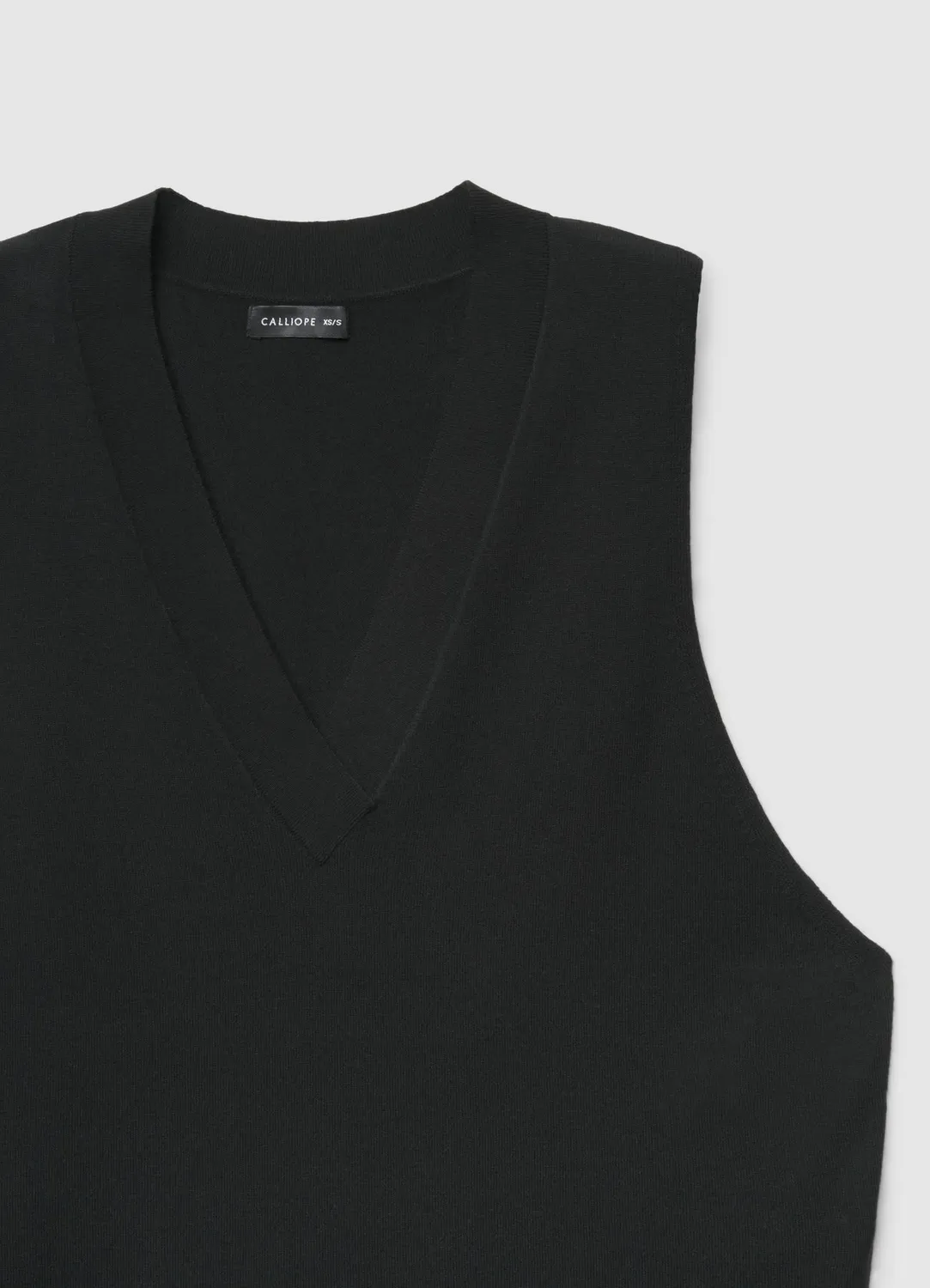 Calliope gilet pull sans manches col V uni