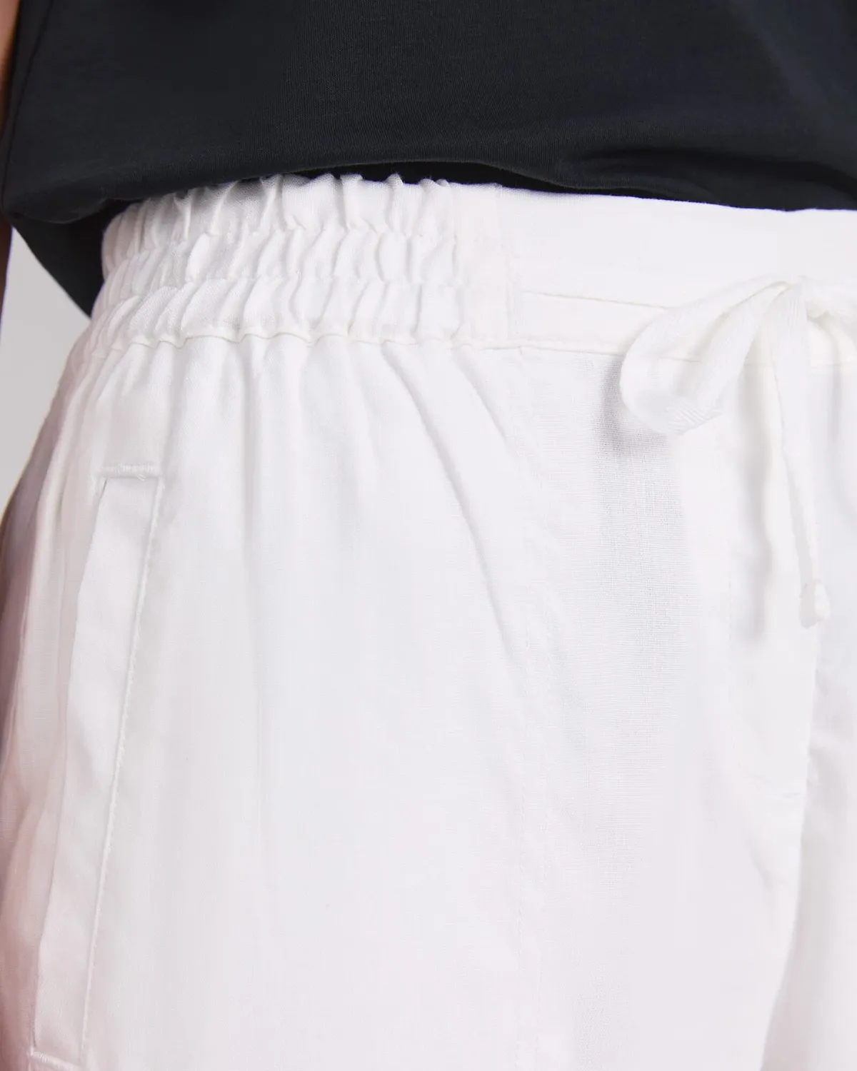 SPORTSCRAFT Rosa Crop pantalon lin femme taille élastique