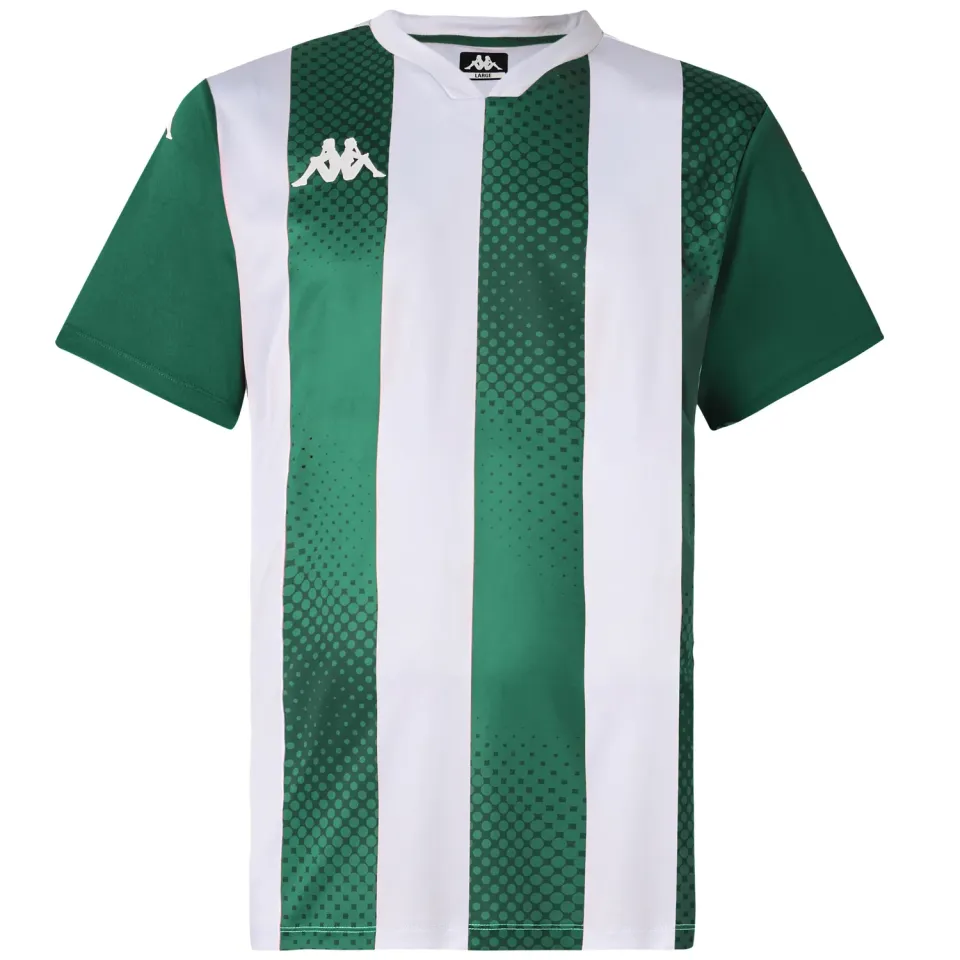 Kappa Dugo maillot vert enfant rayures sublimées