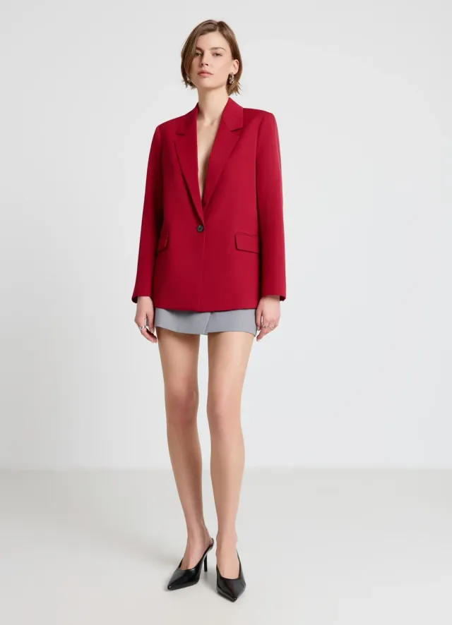 Calliope blazer 1 bouton femme coupe regular unie